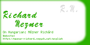 richard mezner business card